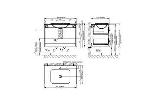 Тумба с раковиной Astra-Form Классик 4631177715785 90 см зелёный матовый